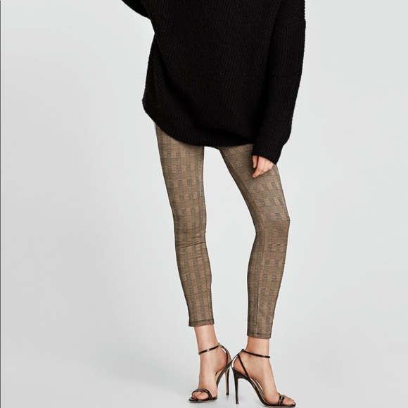 zara leggings with side stripe
